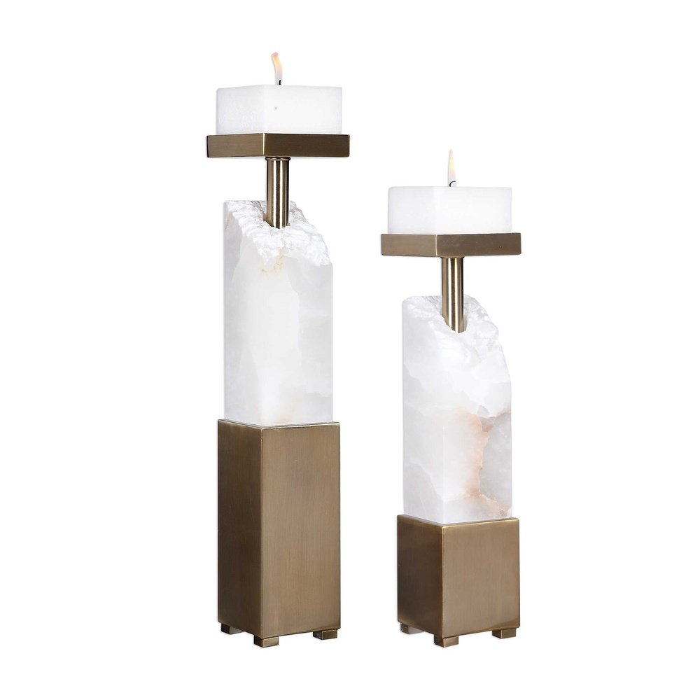 Product photograph of Uttermost Black Label Ebena Candleholders - Set Of 2 from Olivia's