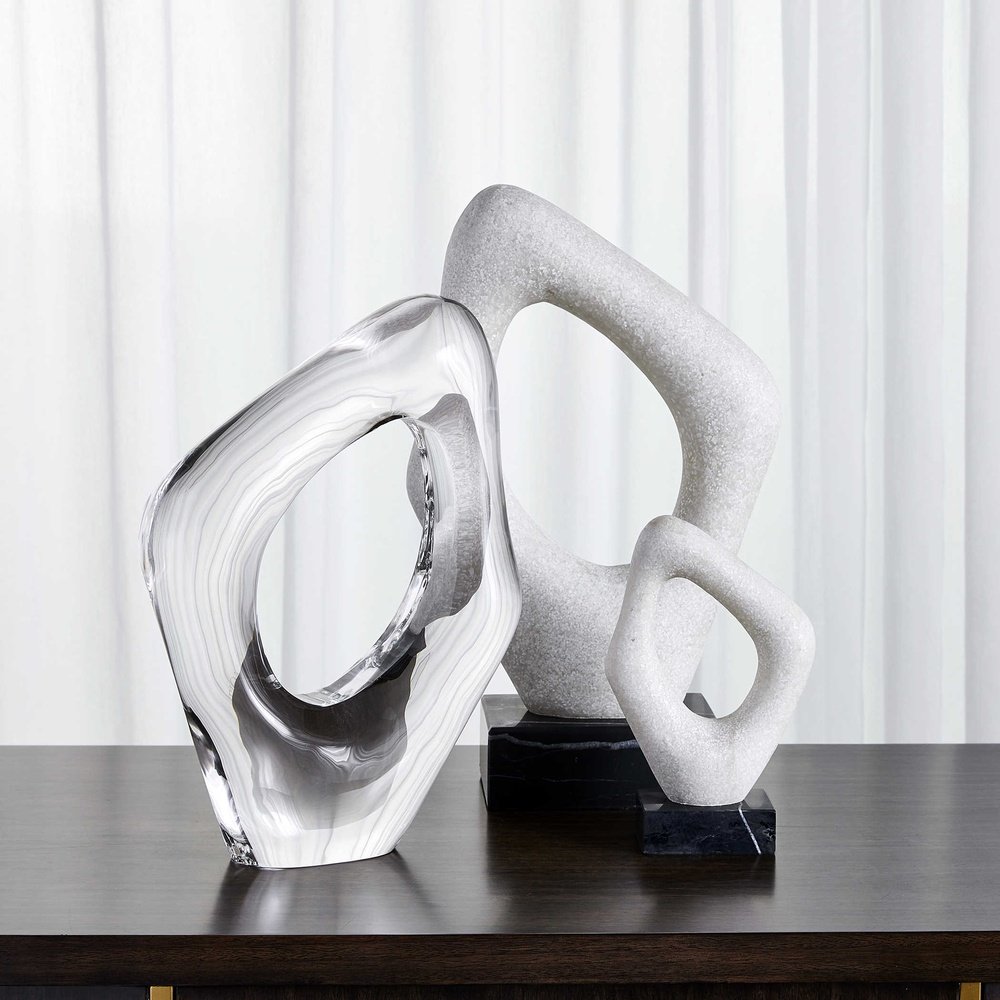 Product photograph of Uttermost Black Label Stone Cavern Sculptures - Set Of 2 from Olivia's.