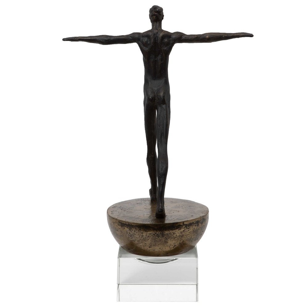 Product photograph of Uttermost Black Label Man Finding Balance Sculpture from Olivia's.