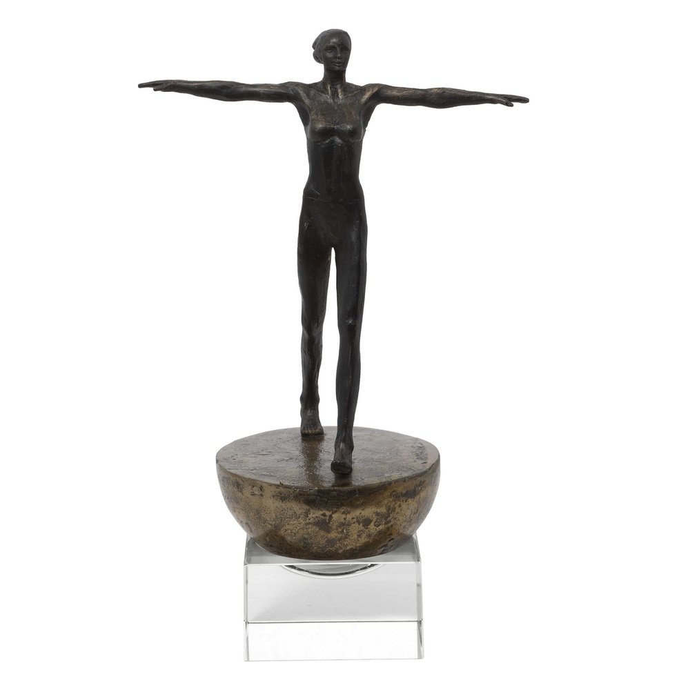 Product photograph of Uttermost Black Label Woman Finding Balance Sculpture from Olivia's.