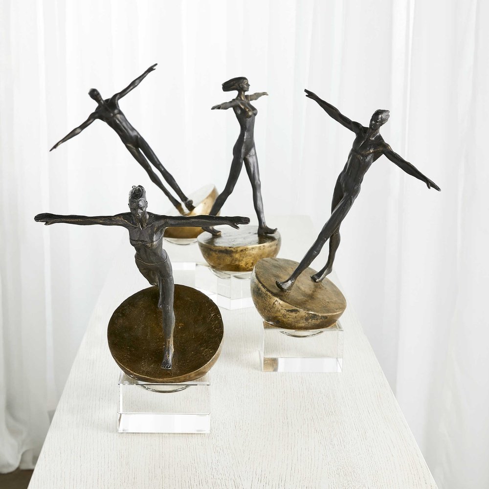 Product photograph of Uttermost Black Label Woman Finding Balance Sculpture from Olivia's.