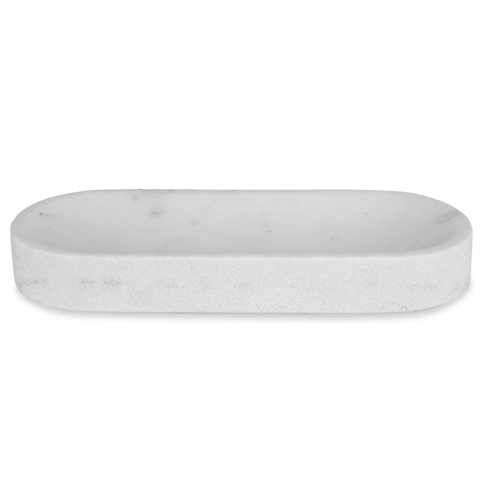 Uttermost Black Label Big Pill Bowltray White Marble
