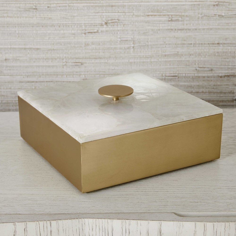 Product photograph of Uttermost Black Label Lucent Box - Square from Olivia's.