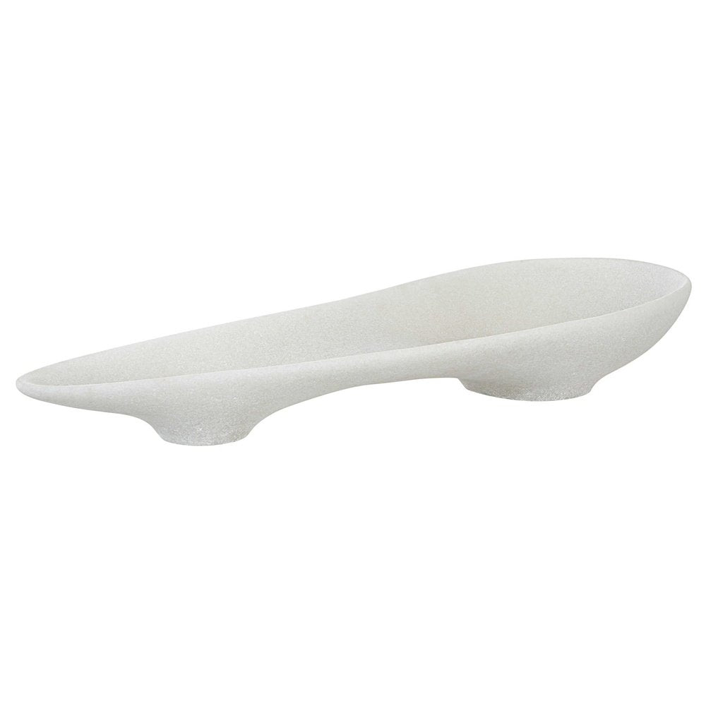 Product photograph of Uttermost Black Label Double Scoop Bowl - White from Olivia's.