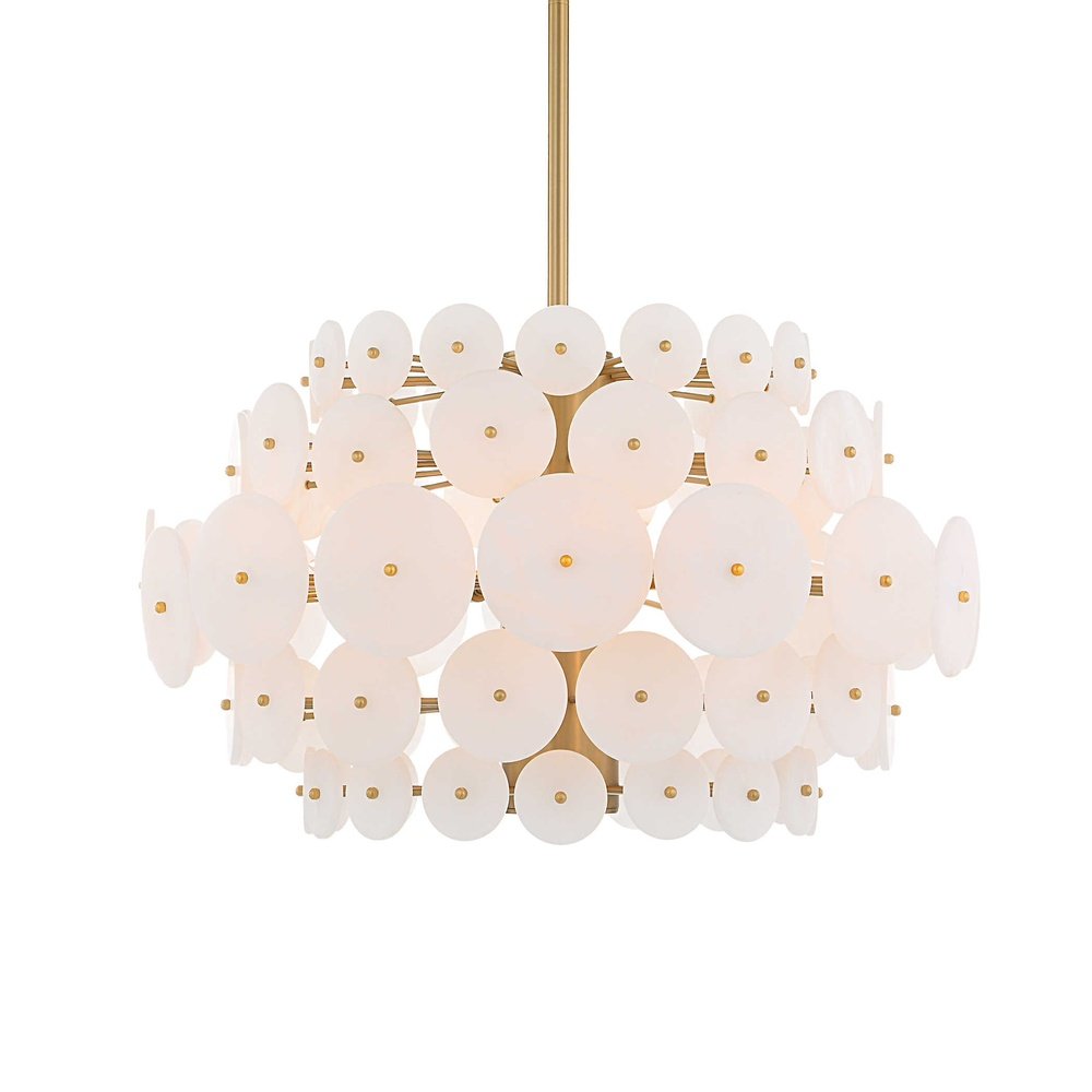 Product photograph of Uttermost Black Label Alabaster Radiance 8 Light Pendant from Olivia's
