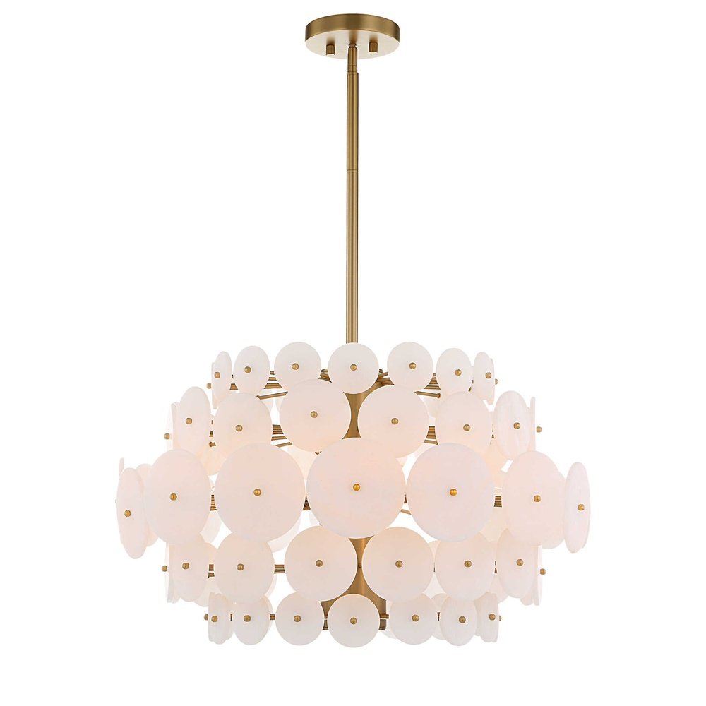 Product photograph of Uttermost Black Label Alabaster Radiance 8 Light Pendant from Olivia's.