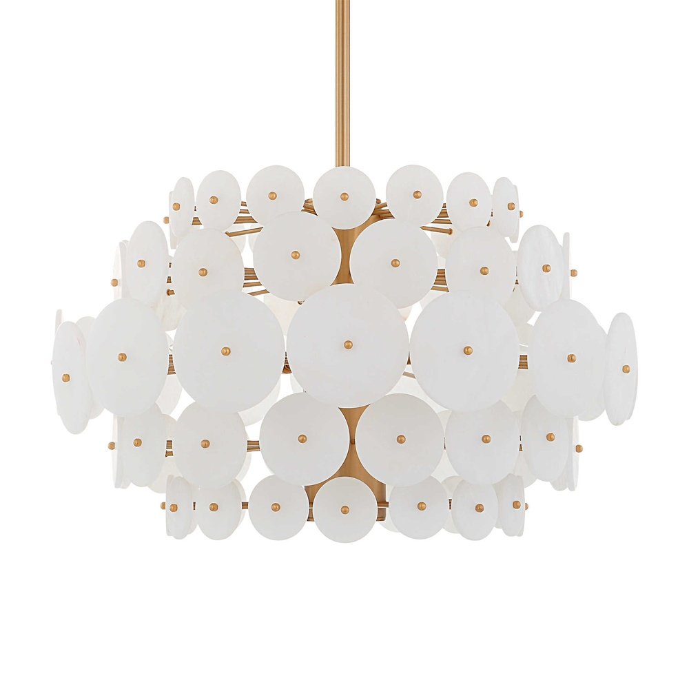 Product photograph of Uttermost Black Label Alabaster Radiance 8 Light Pendant from Olivia's.
