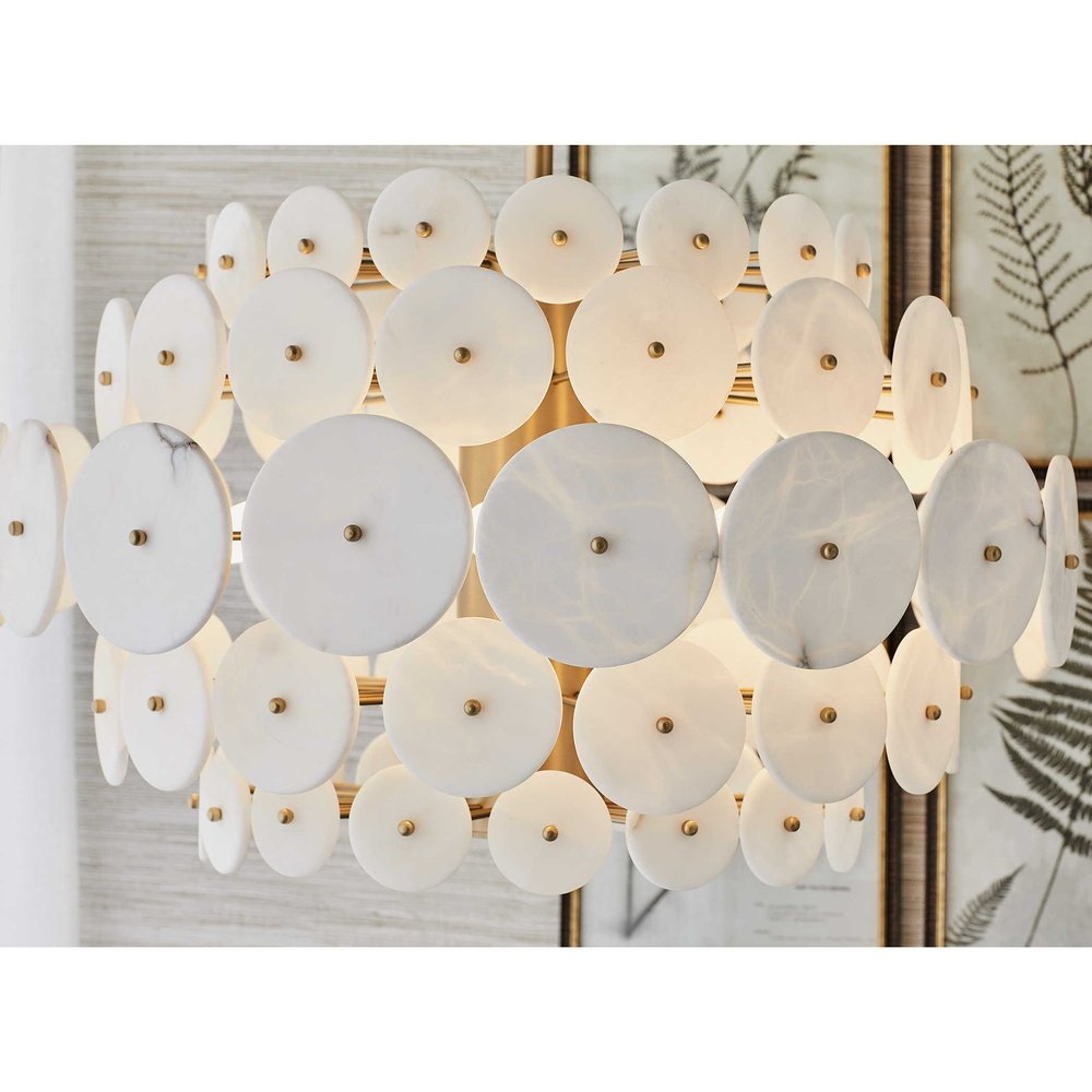 Product photograph of Uttermost Black Label Alabaster Radiance 8 Light Pendant from Olivia's.