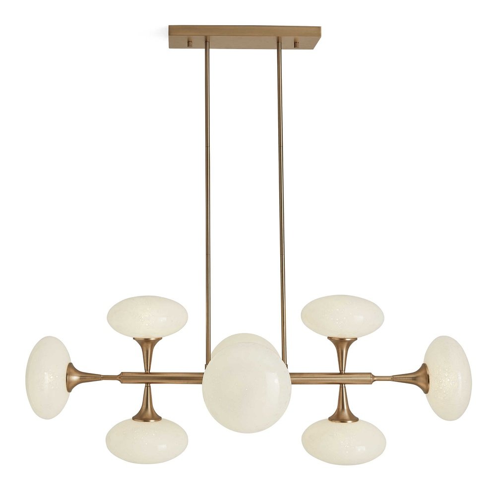 Product photograph of Uttermost Black Label Vienna 8 Light Pendant - Brass from Olivia's