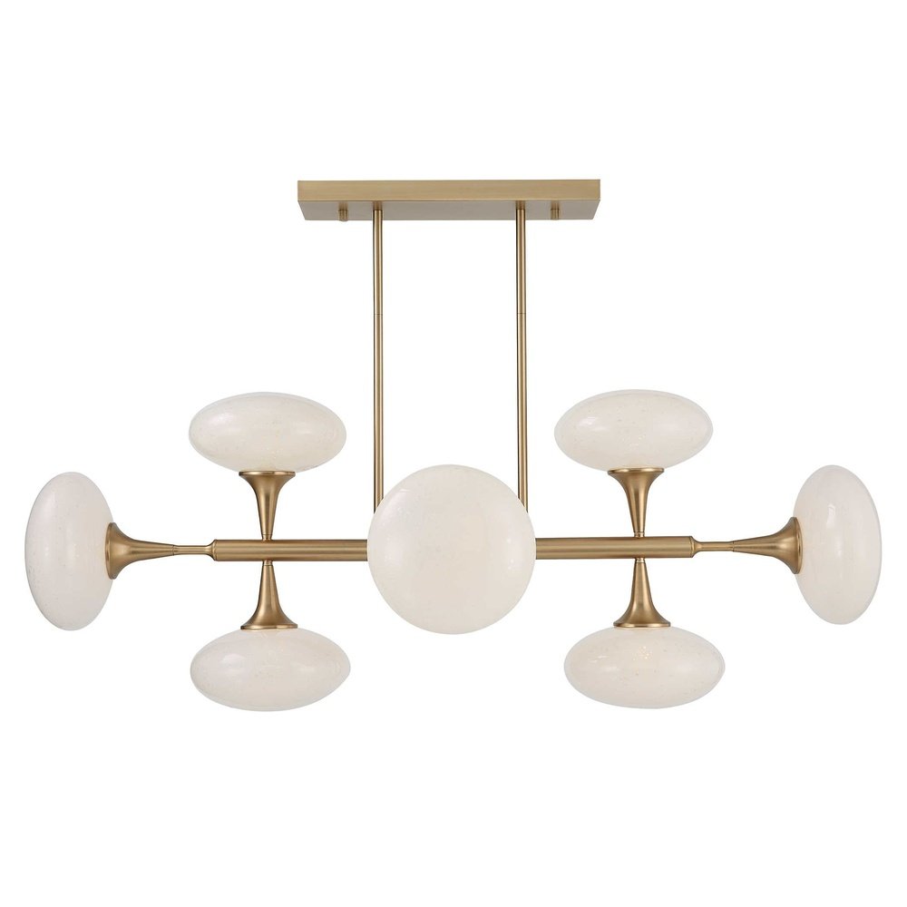 Product photograph of Uttermost Black Label Vienna 8 Light Pendant - Brass from Olivia's.