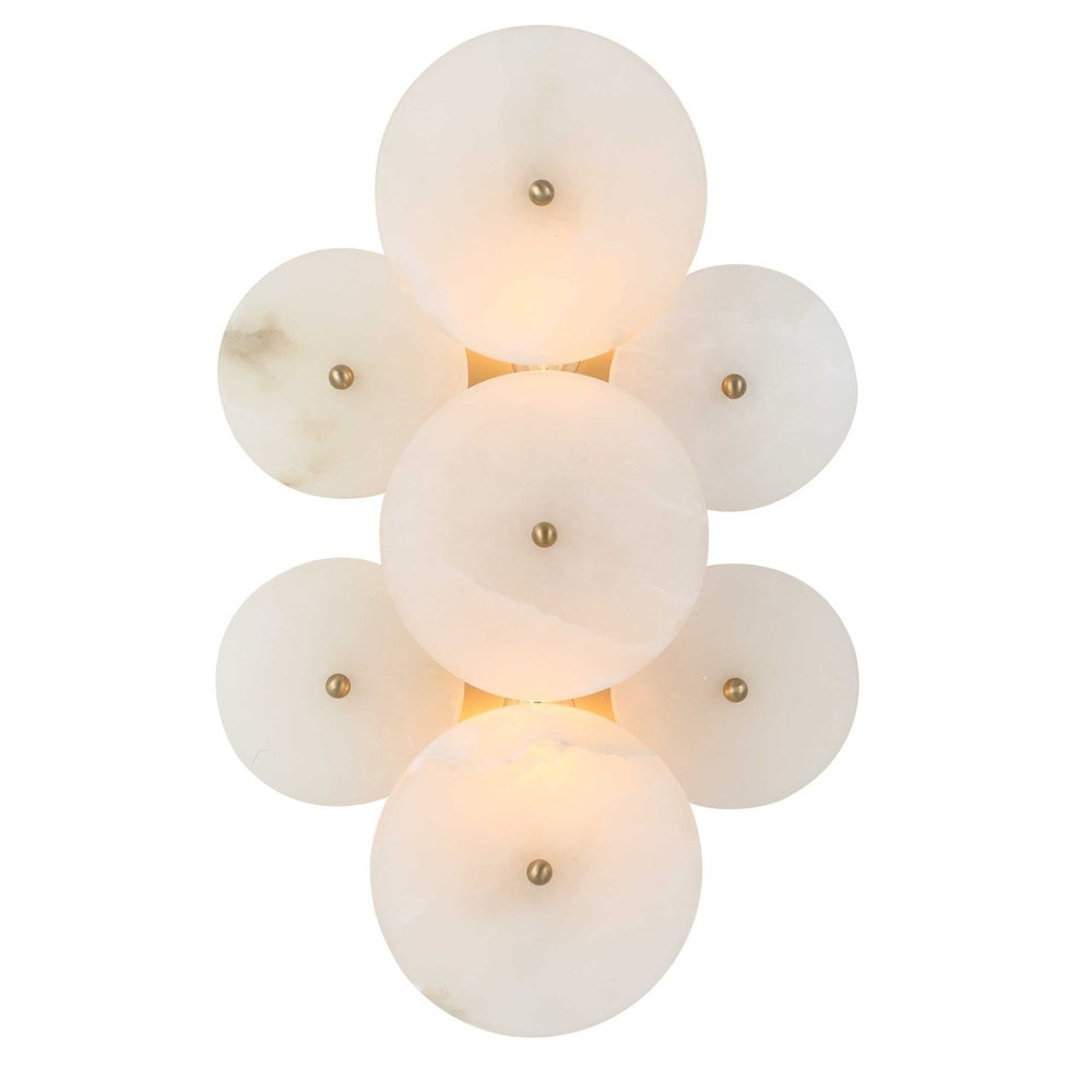 Product photograph of Uttermost Black Label Alabaster Radiance Wall Light from Olivia's