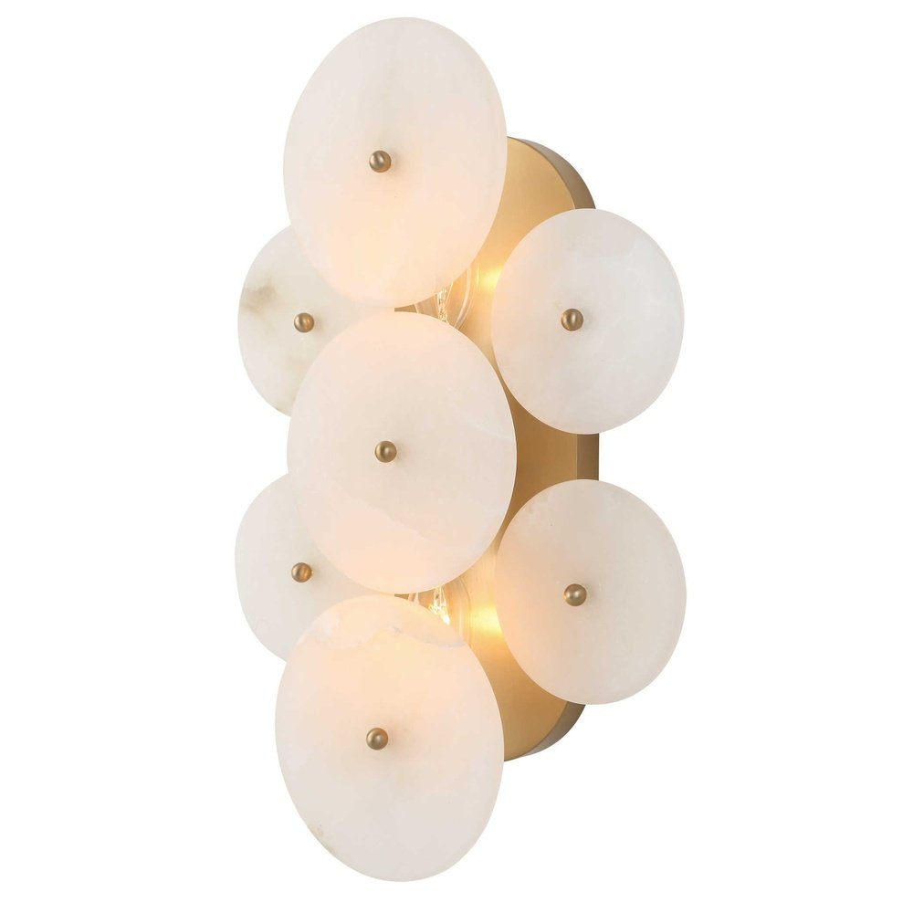 Product photograph of Uttermost Black Label Alabaster Radiance Wall Light from Olivia's.