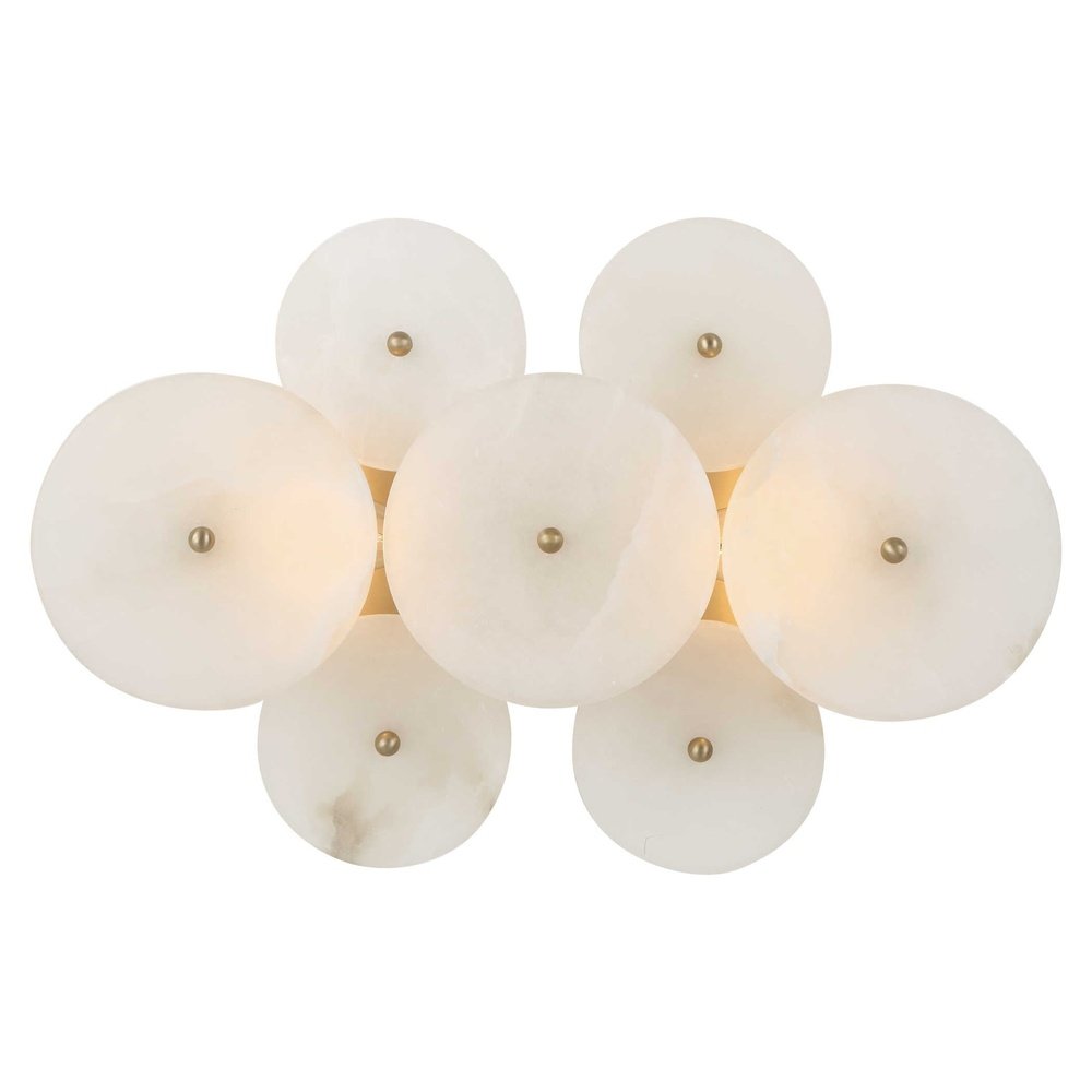 Product photograph of Uttermost Black Label Alabaster Radiance Wall Light from Olivia's.