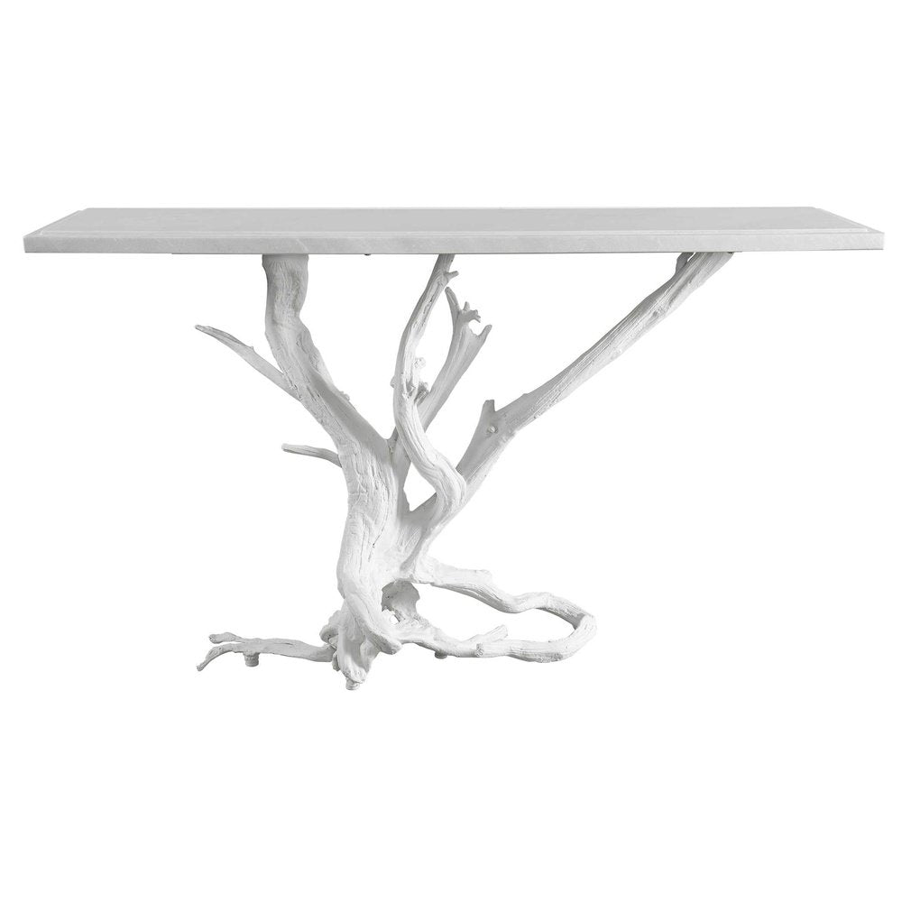 Product photograph of Uttermost Black Label Big Sur Console Table - Matte White from Olivia's
