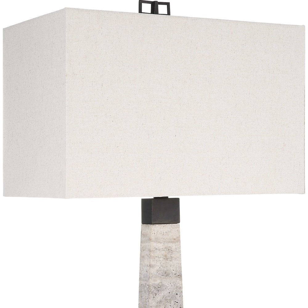 Product photograph of Uttermost Black Label Spire Buffet Lamp - Rustic Gray Stone Bronze from Olivia's.