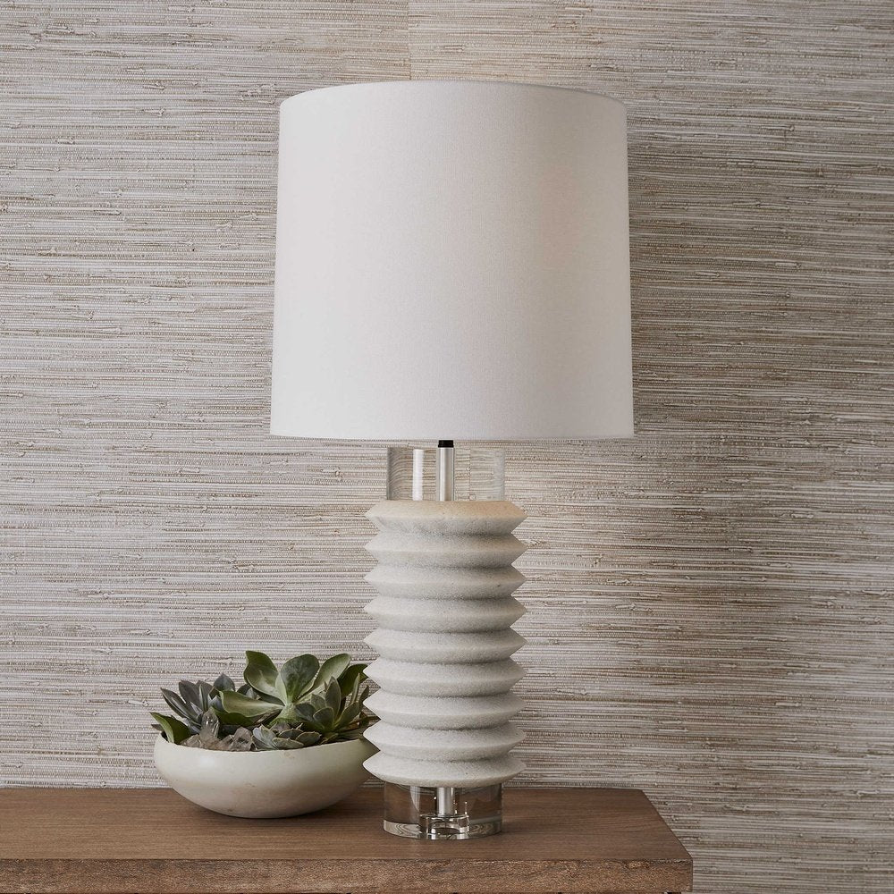 Product photograph of Uttermost Black Label Accordion Table Lamp from Olivia's.