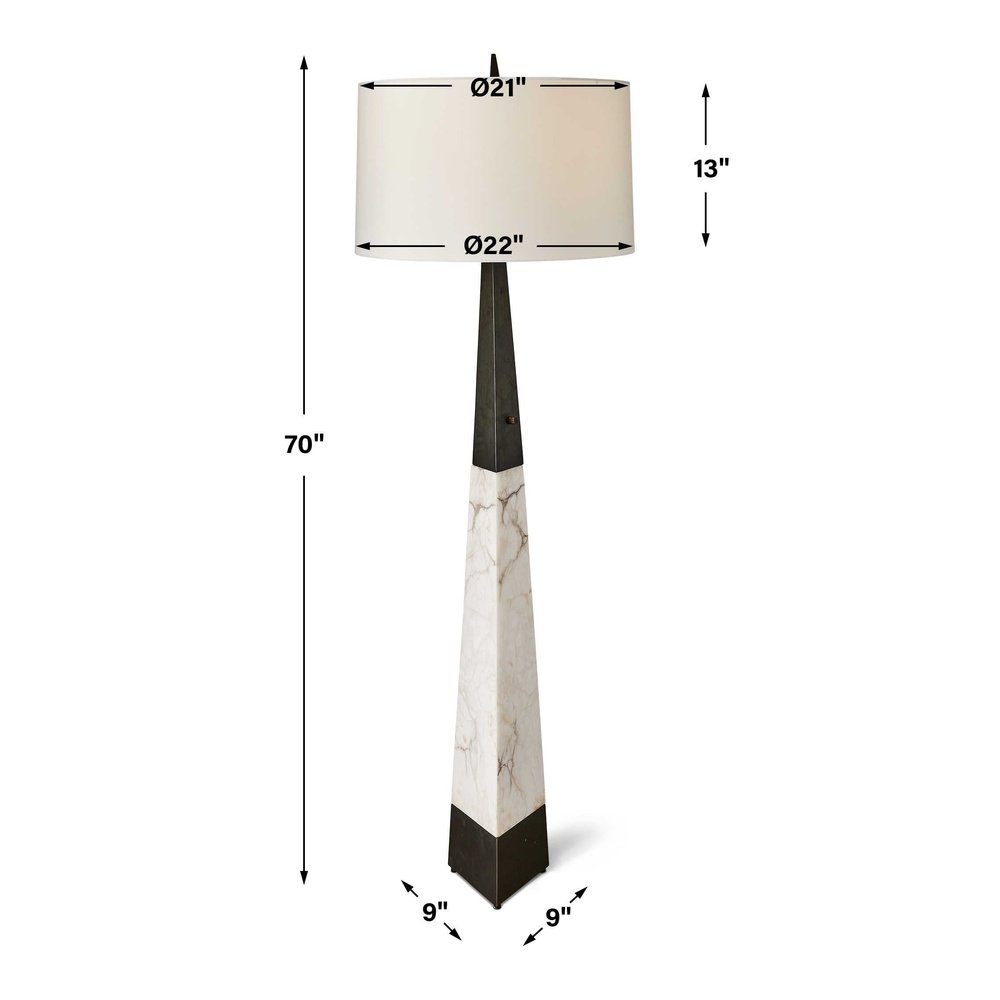 Product photograph of Uttermost Black Label Trian Floor Lamp from Olivia's.