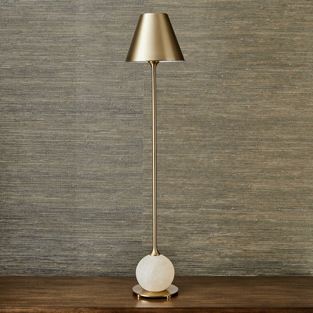 Product photograph of Uttermost Black Label Poise Buffet Lamp - Brass from Olivia's.