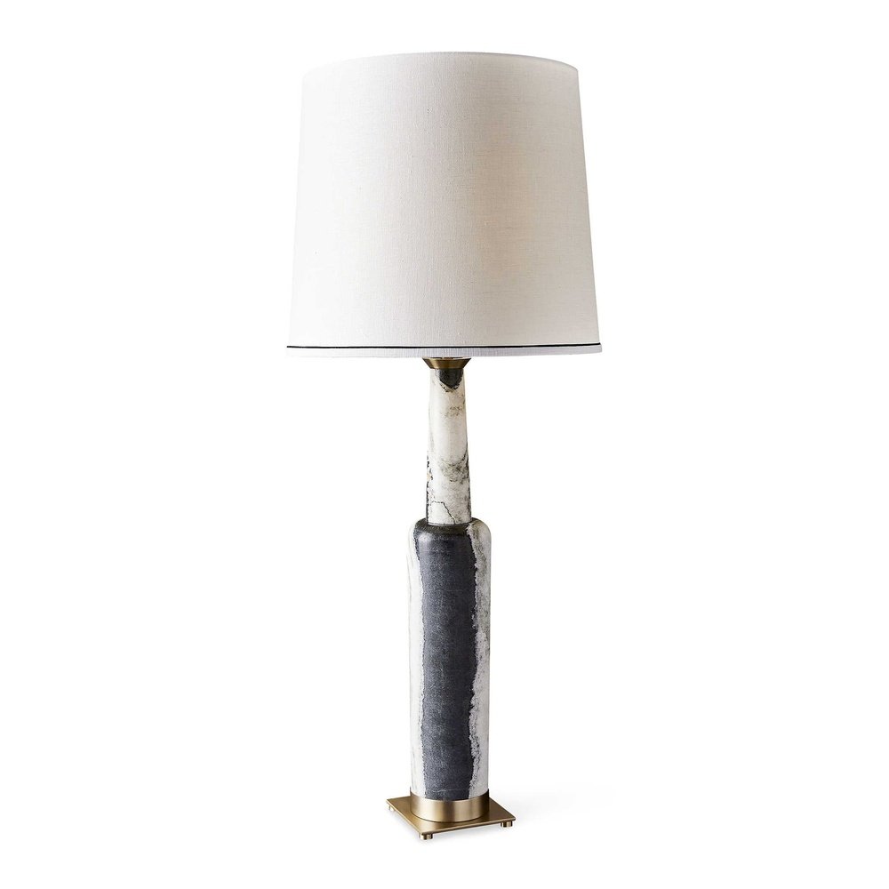 Product photograph of Uttermost Black Label Statuesque Table Lamp - Panda Marble from Olivia's