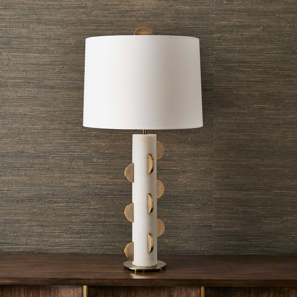 Product photograph of Uttermost Black Label Half Moon Table Lamp from Olivia's.