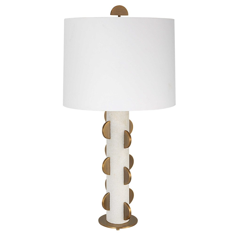 Product photograph of Uttermost Black Label Half Moon Table Lamp from Olivia's.