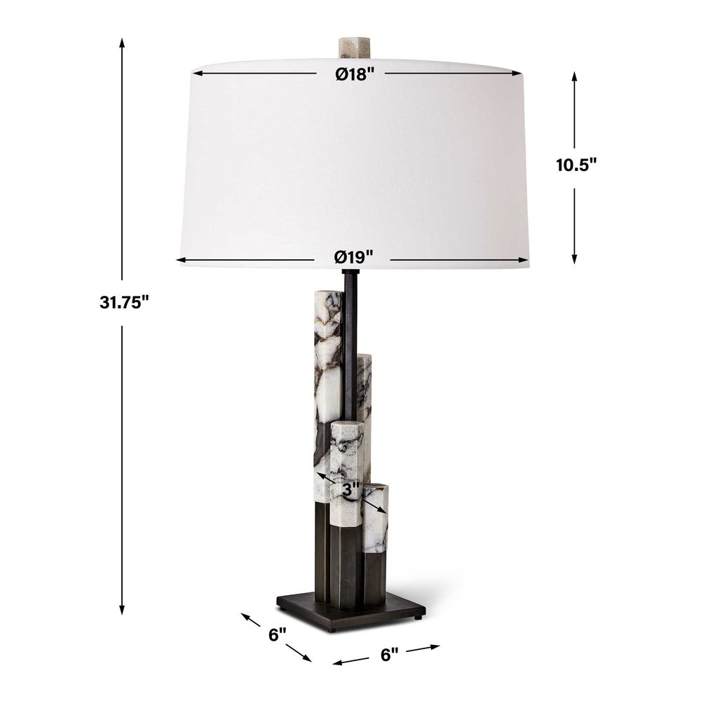 Product photograph of Uttermost Black Label Metropolis Table Lamp from Olivia's.