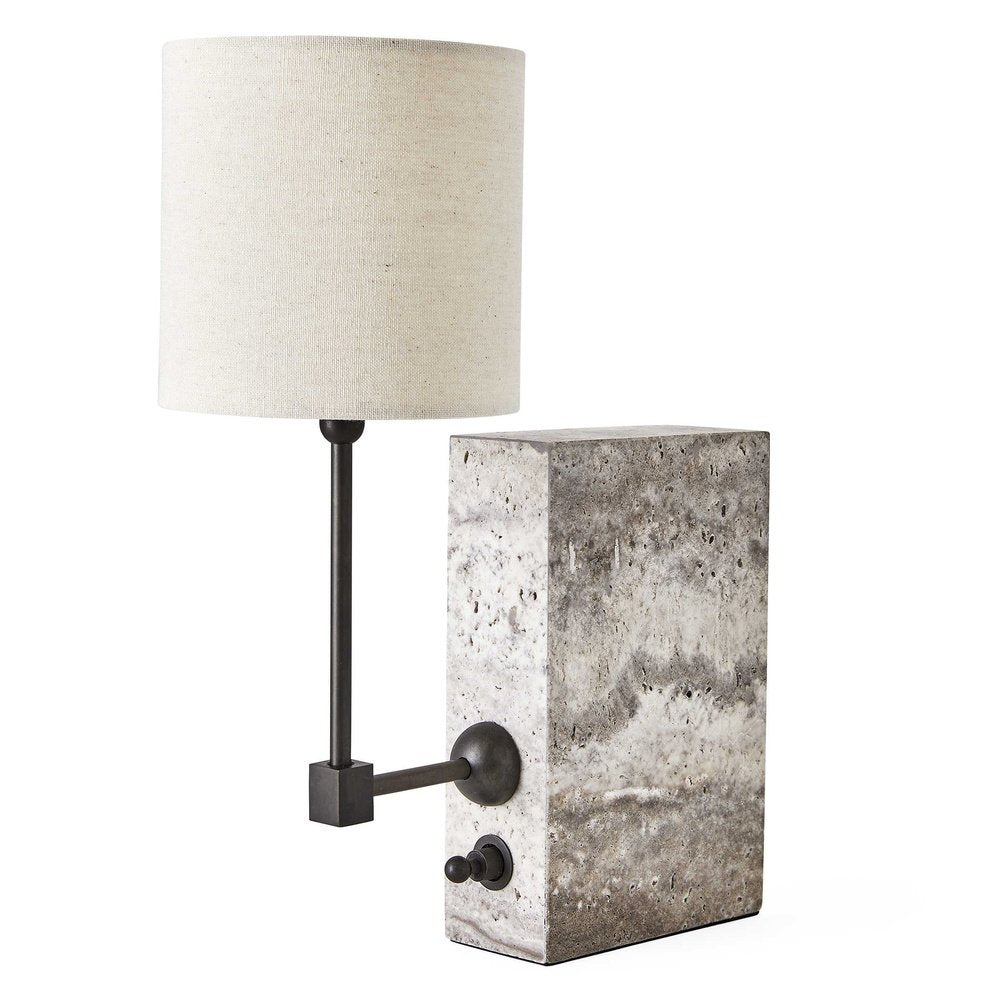 Product photograph of Uttermost Black Label On A Shelf Mini Lamp - Travertine Bronze from Olivia's