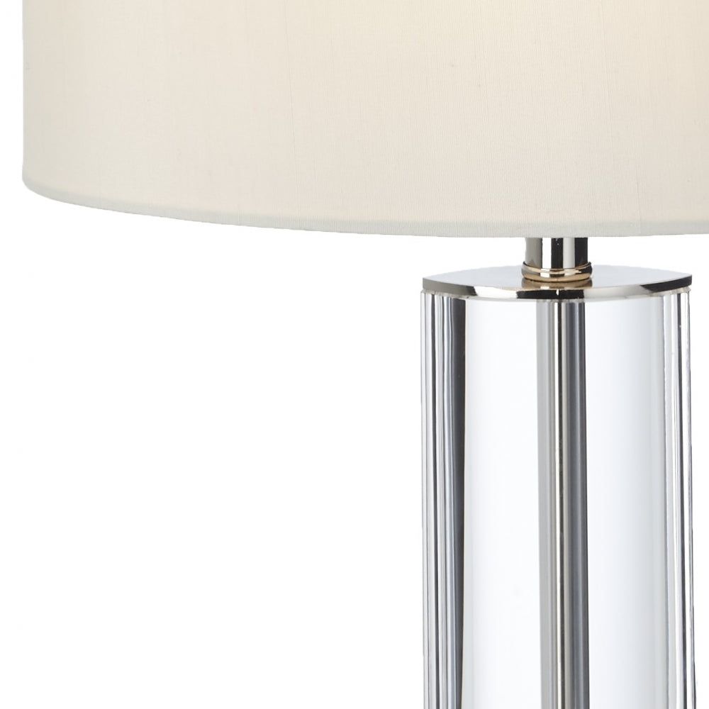 Product photograph of Rv Astley Lisle Tall Table Lamp Clear Crystal Nickel Finish from Olivia's.