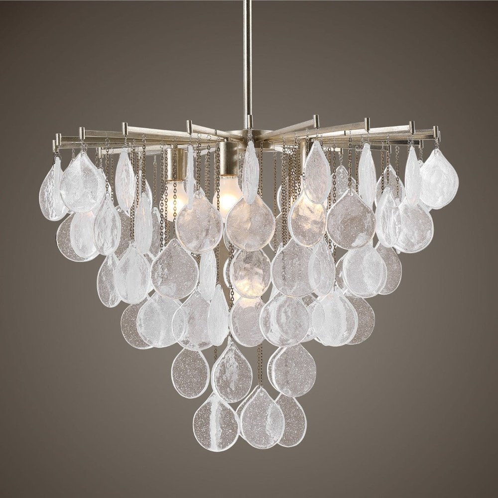 Product photograph of Uttermost Goccia 6 Light Tear Drop Glass Pendant from Olivia's.