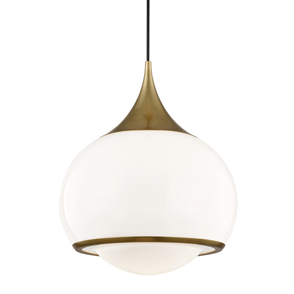 Product photograph of Hudson Valley Lighting Reese Steel 1 Light Large Pendant from Olivia's