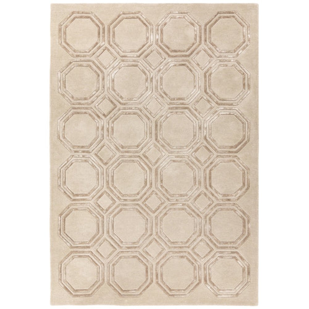 Asiatic Carpets Nexus Hand Tufted Rug Octagon Beige 120 X 170cm