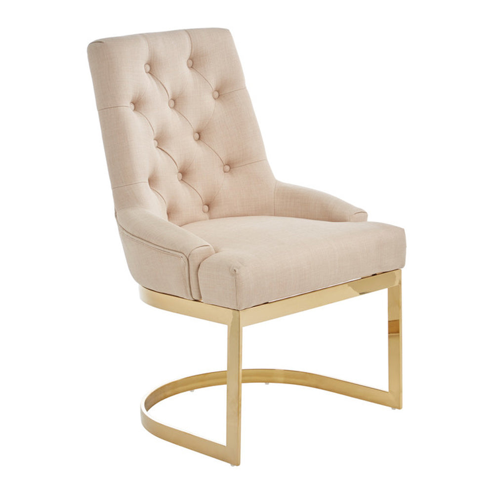 Product photograph of Olivia S Boutique Hotel Collection - Ava Natural Linen Dining Chair from Olivia's