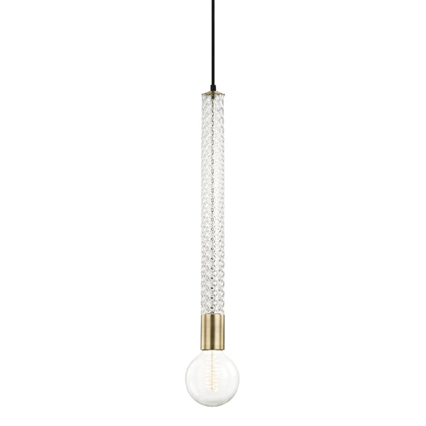 Product photograph of Hudson Valley Lighting Pippin Steel 1 Light Pendant from Olivia's