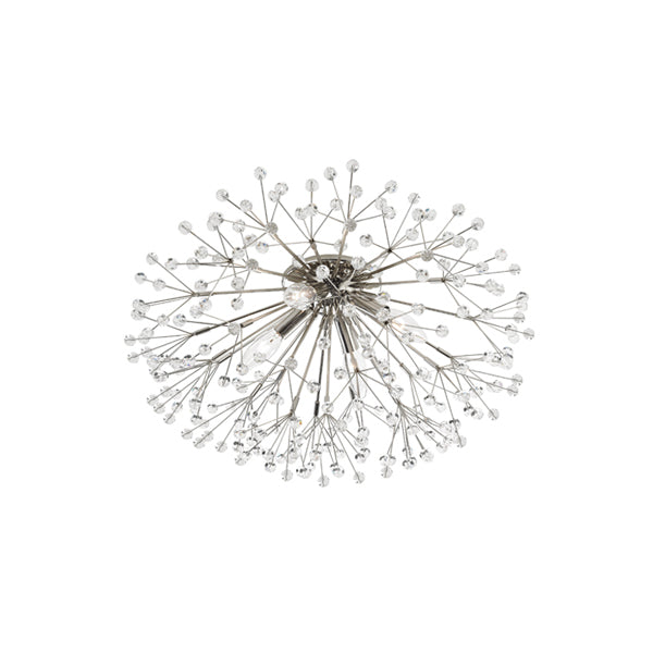 Product photograph of Hudson Valley Lighting Dunkirk Steel 4 Light Flush Mount In Polished Nickel from Olivia's