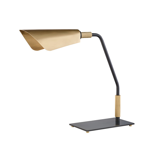 Product photograph of Hudson Valley Lighting Bowery Brass 1 Light Table Lamp W Metal Shade from Olivia's