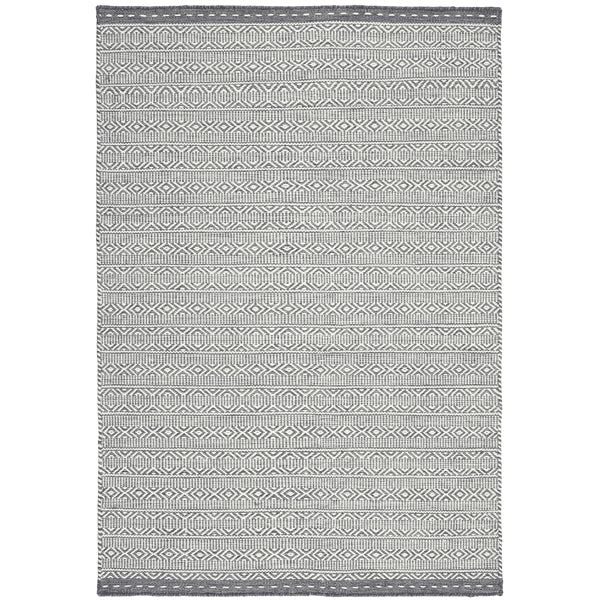Asiatic Carpets Knox Reversible Wool Dhurry Hand Woven Dhurry Rug Grey 160 X 230cm