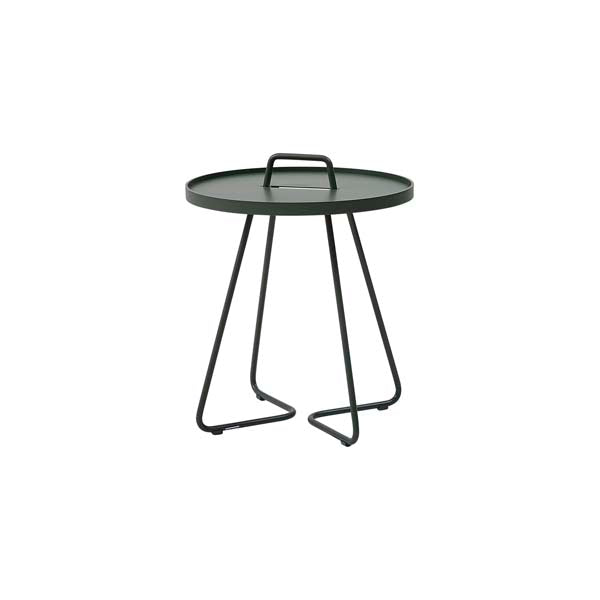 Product photograph of Cane-line On-the-move Outdoor Side Table Small Aluminium Dark Green from Olivia's