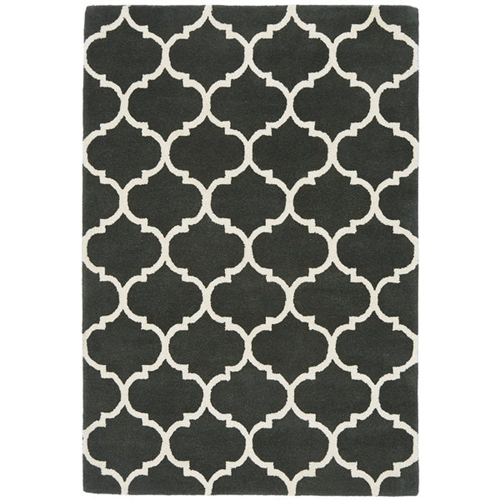 Asiatic Carpets Albany Handtufted Rug Ogee Charcoal 80 X 150cm