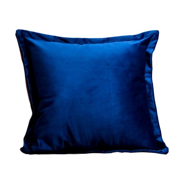 Native Home Cushion Velvet Plain Cover Navy Blue Navy Blue