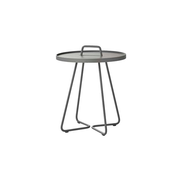 Product photograph of Cane-line On-the-move Outdoor Side Table Small Light Grey from Olivia's.