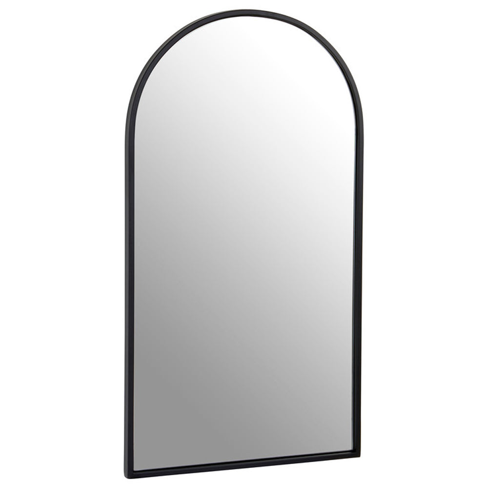 Product photograph of Olivia S Trento Wall Mirror Black Arched Small from Olivia's