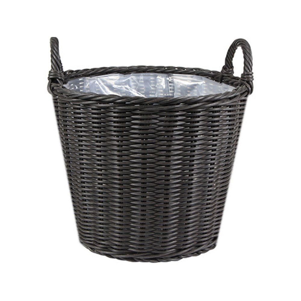 Product photograph of Ivyline Polyrattan Willow Lined Planter Small from Olivia's