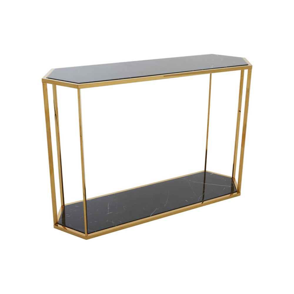 Product photograph of Olivia S Luxe Collection - Piper Gold Console Table from Olivia's