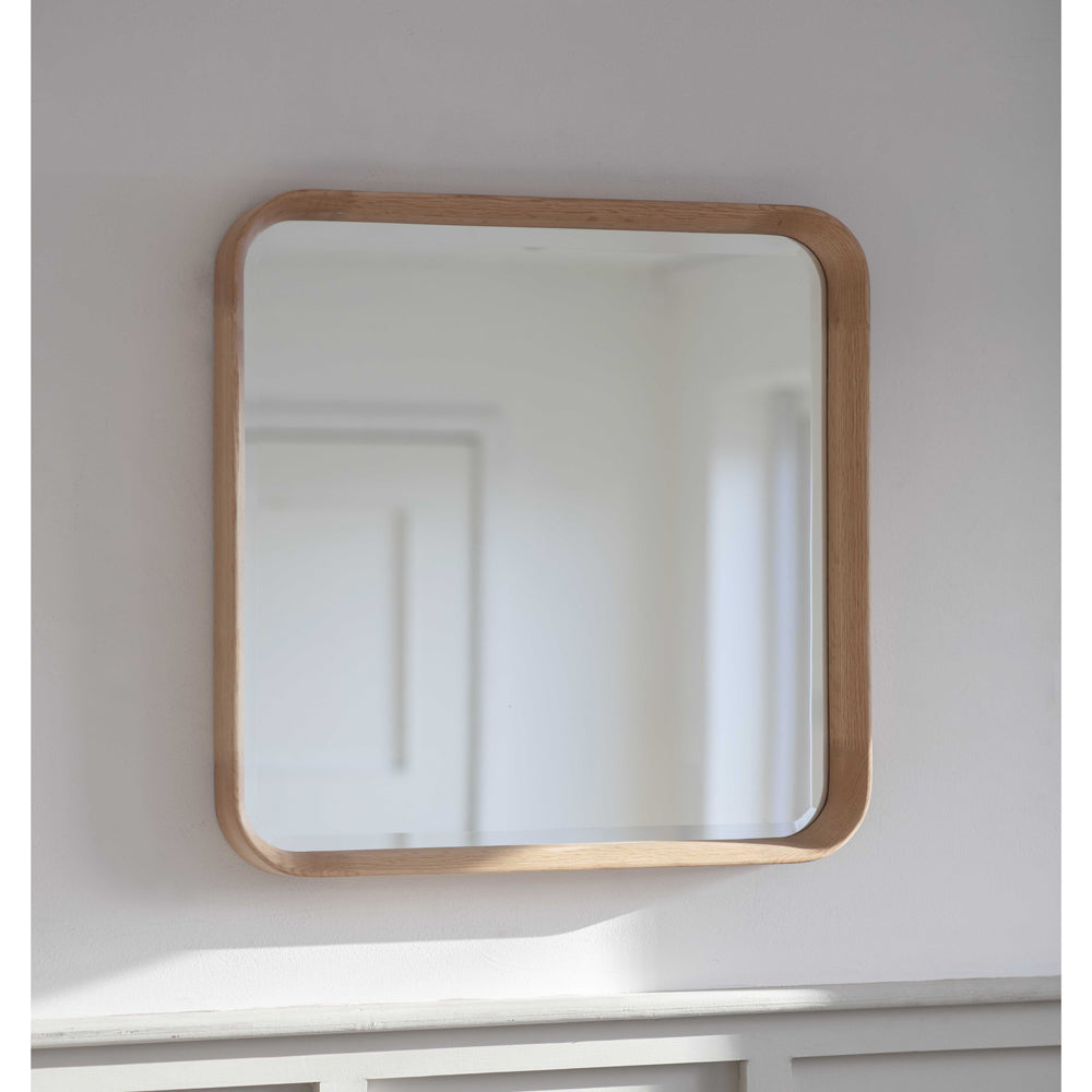 Product photograph of Garden Trading Hambledon Square Mirror Oak from Olivia's