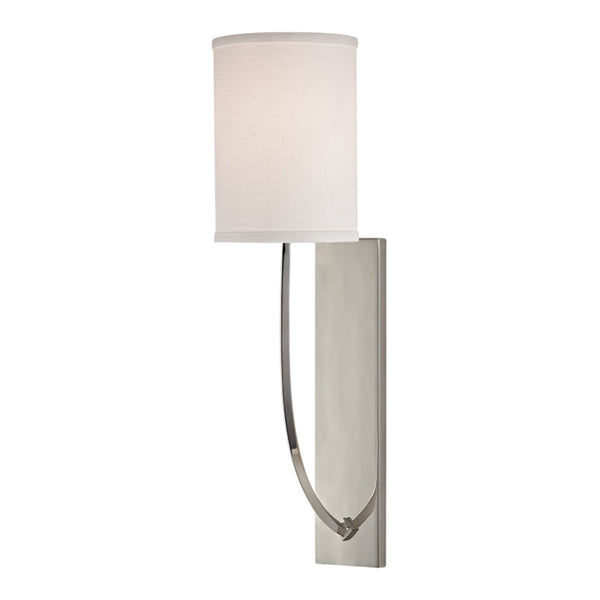 Product photograph of Hudson Valley Lighting Colton Polished Nickel 1 Light Wall Sconce from Olivia's