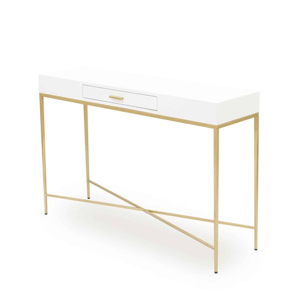 Product photograph of Olivia S Berkeley White Console Table from Olivia's