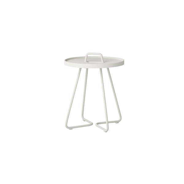 Product photograph of Cane-line On-the-move Outdoor Side Table X-small White from Olivia's