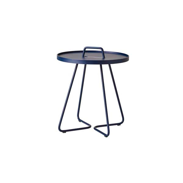 Cane Line On The Move Outdoor Side Table Small Midnight Blue