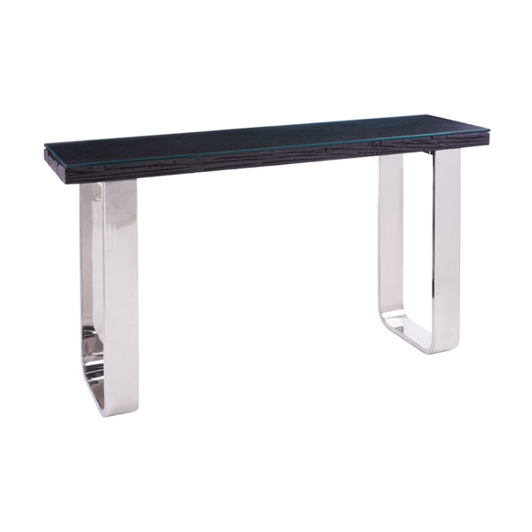 Olivias Natural Living Collection Kara U Shaped Base Console Table Black