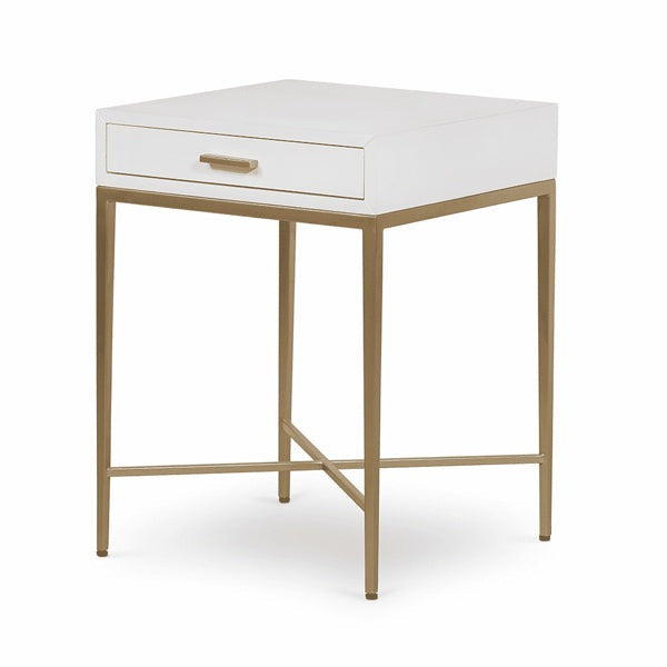Product photograph of Olivia S Berkeley White Bedside Table from Olivia's